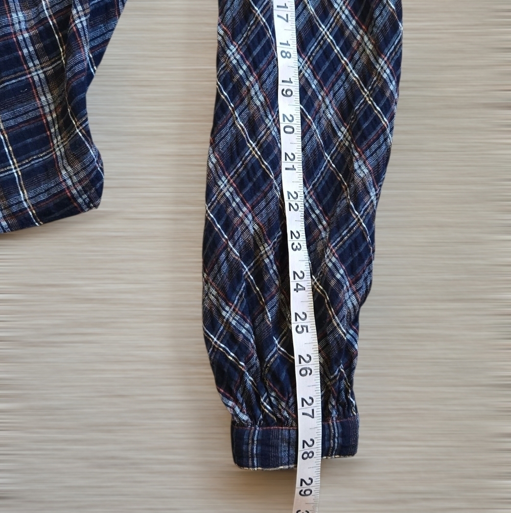 Veronica Beard Ashlynn Blouse In Multicolor Blue Plaid Size 4 - Picture 13 of 16